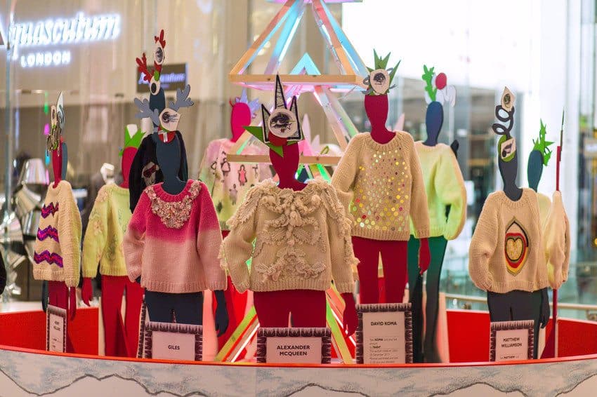 Stuart Semple's Xmas Jumper Installation at Westfield