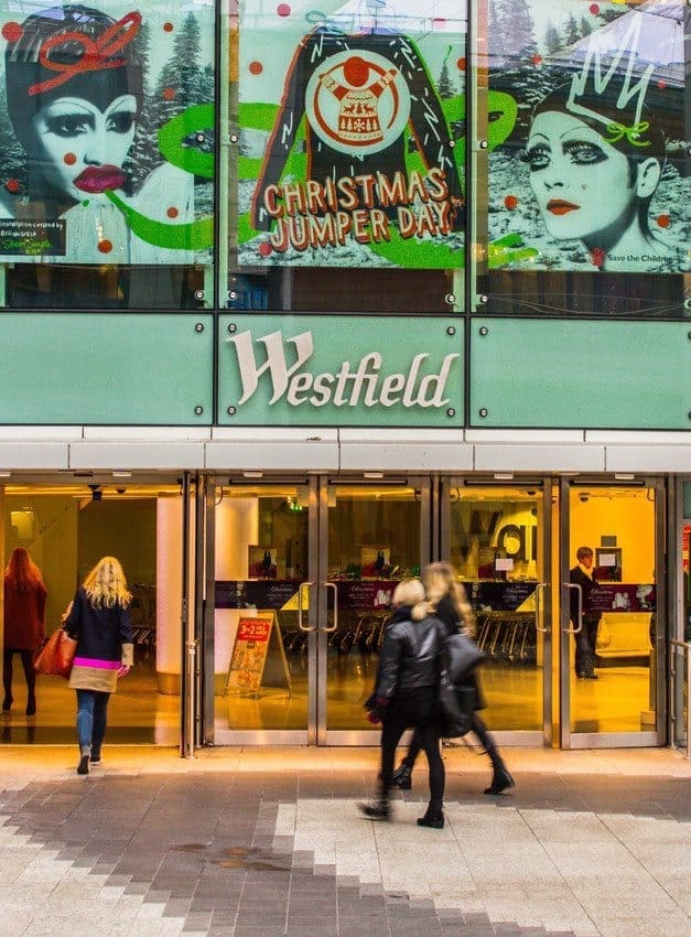 Westfield Shopping Centre on the Christmas Jumper Day 